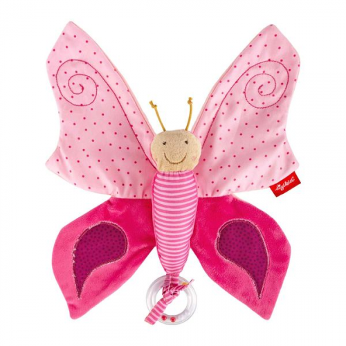 Sigikid - Schnuffeltuch Schmetterling pink Kinderbunt