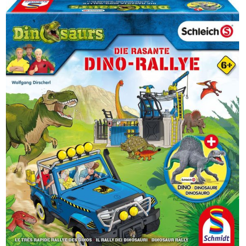 Schmidt Spiele - Schleich, Dinosaurs, Die rasante Dino-Rallye