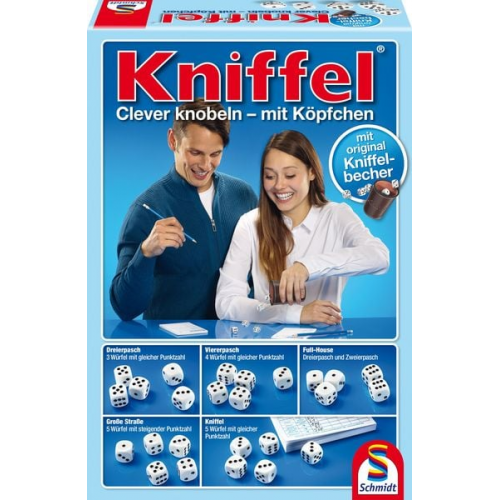 Schmidt Spiele - Kniffel - Kniffel mit Lederwürfelbecher