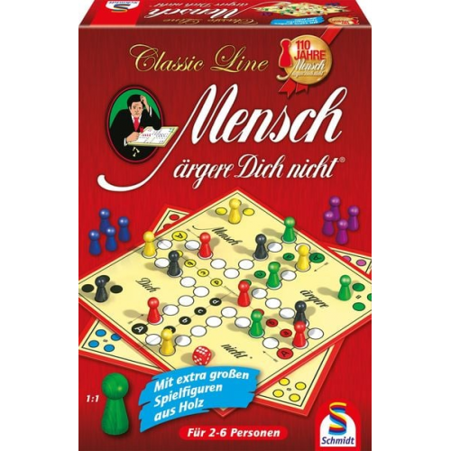 Schmidt Spiele - Classic Line - Mensch ärgere Dich nicht, mit großen Spielfiguren