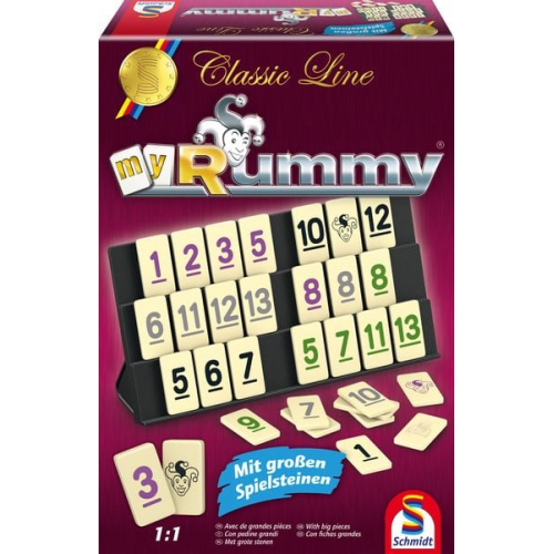 Schmidt Spiele - Classic Line, MyRummy, mit großen Spielfiguren