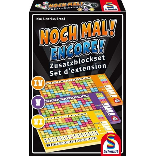 Schmidt Spiele - Noch Mal! Zusatzblöcke, Nr. IV, V, VI, 3 Stück sortiert in Faltschachtel