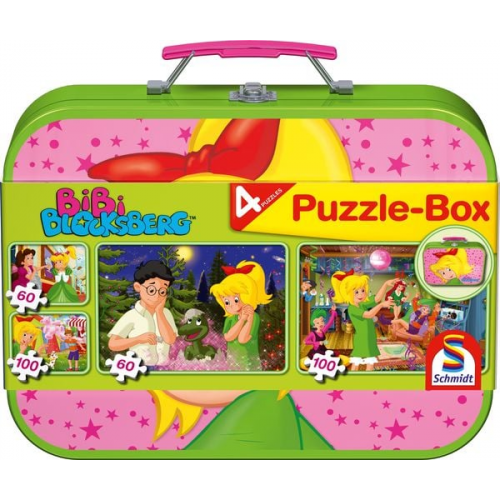 Puzzle Box Schmidt Spiele Bibi & Tina im Metallkoffer 2x60 2x100 Teile