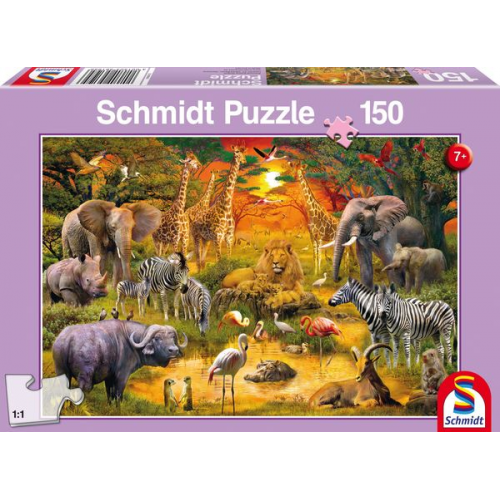 Schmidt 56195 - Tiere in Afrika Puzzle