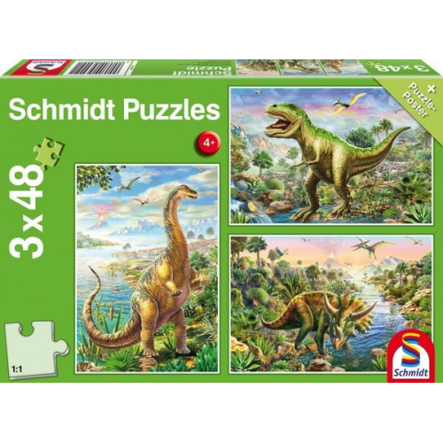 Schmidt Spiele - Abenteuer mit den Dinosauriern, 48 Teile