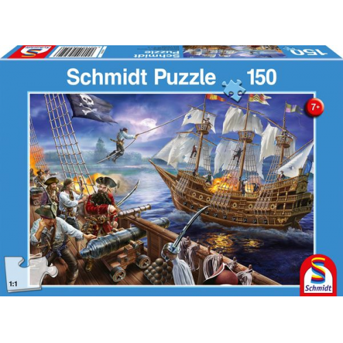 Schmidt 56252 - Puzzle, Abenteuer mit Piraten, Kinderpuzzle