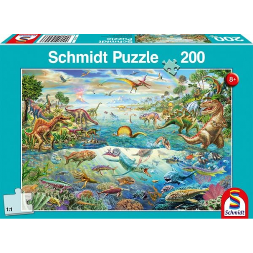 Schmidt 56253 - Puzzle, Entdecke die Dinosaurier, Kinderpuzzle