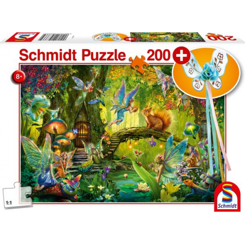 Schmidt Spiele - Feen im Wald, 200 Teile, mit Add-on, Feenstab, 200 Teile