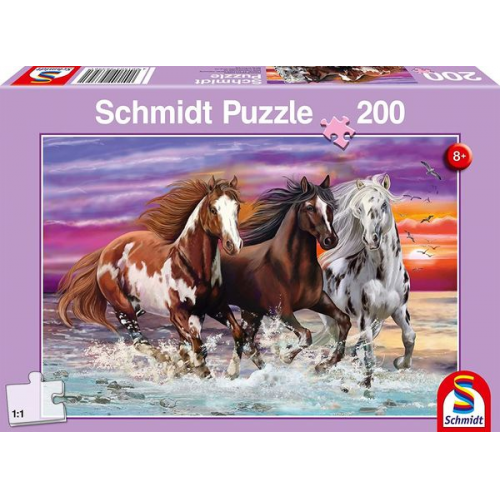 Schmidt Spiele - Wildes Pferde-Trio, 200 Teile