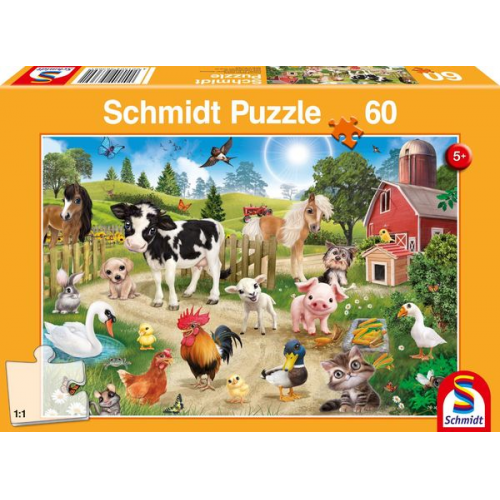 Schmidt Spiele - Animal Club, Bauernhoftiere, 60 Teile