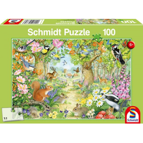 Puzzle Schmidt Spiele Tiere im Wald 100 Teile