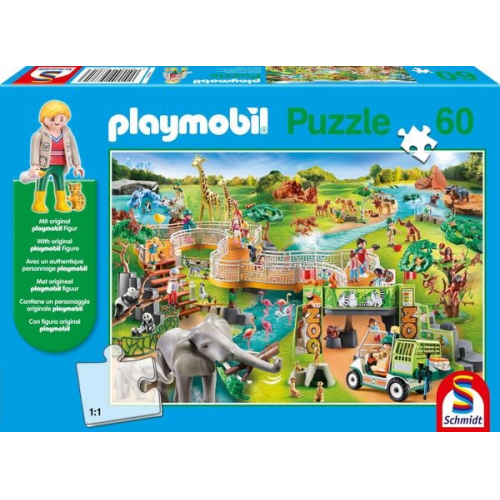 Schmidt Spiele - Zoo, 60 Teile, mit Add-on, Original Figur