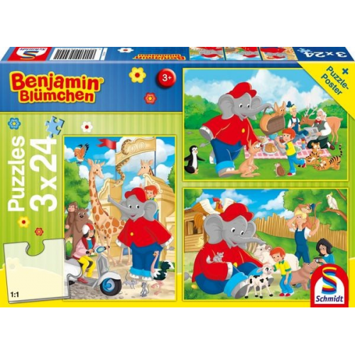 Schmidt Spiele - Im Zoo, 3x24 Teile