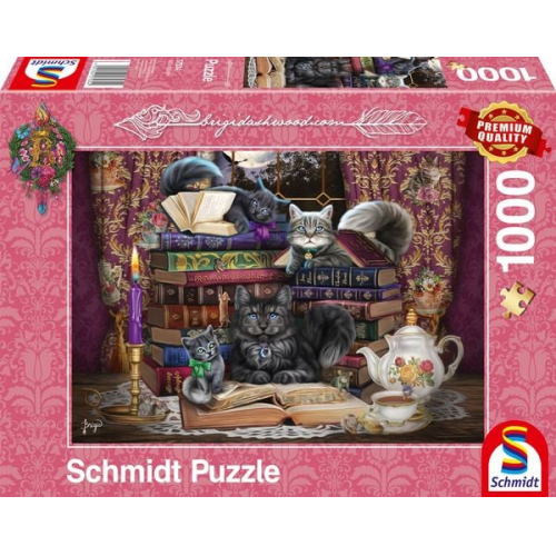 Schmidt Spiele - Birgid Ashwood - Märchenstunde mit Katzen, 1000 Teile