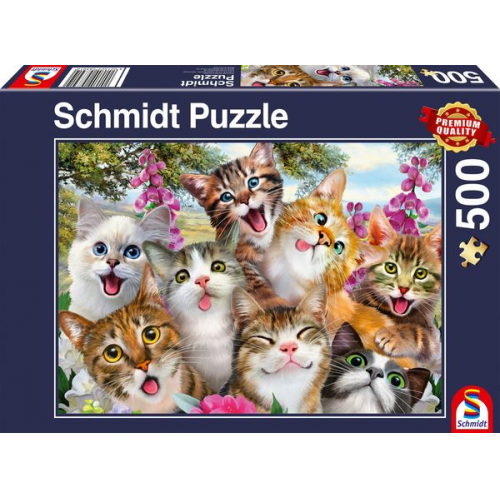 Schmidt Spiele - Katzen-Selfie, 500 Teile