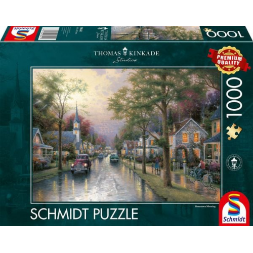 Puzzle Schmidt Spiele Thomas Kinkade: Morgen in der kleinen Stadt 1000 Teile