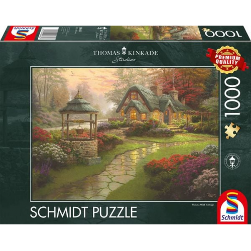 Puzzle Schmidt Spiele Thomas Kinkade: Haus mit Brunnen Puzzle 1000 Teile