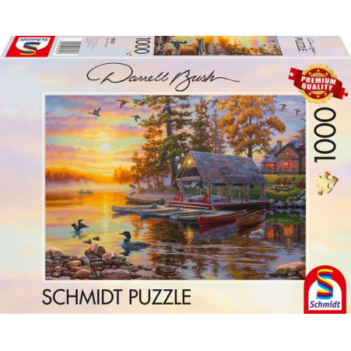 Schmidt Spiele - Darrel Bush: Bootshaus mit Kanus, 1.000 Teile