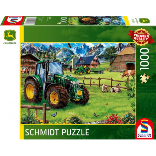 Schmidt Spiele - John Deere: Alpenvorland mit Traktor 6120M, 1.000 Teile