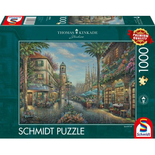 Schmidt Spiele - Thomas Kinkade - Spanisches Straßencafe, 1.000 Teile