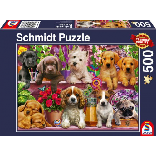 Schmidt Spiele - Hunde im Regal, 500 Teile