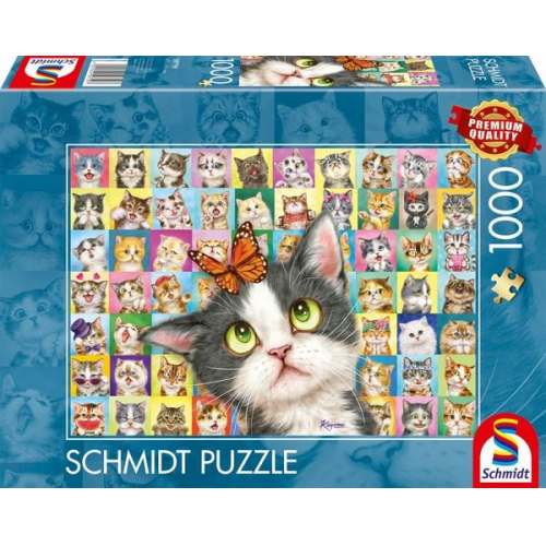 Schmidt Spiele - Katzen-Mimik, 1000 Teile