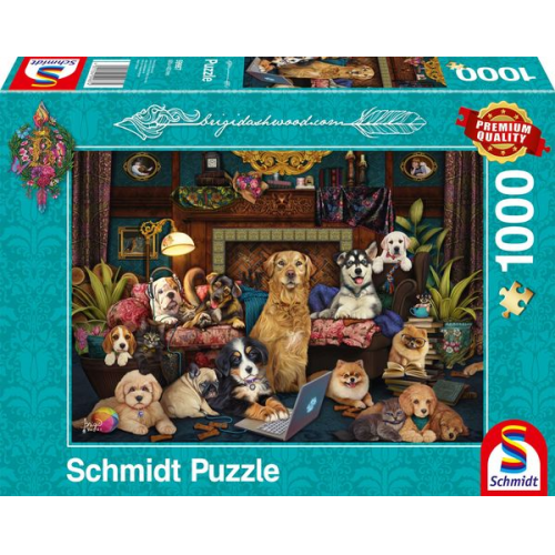 Schmidt Spiele - Brigid Ashwood - Bunter Abend im Salon, 1000 Teile