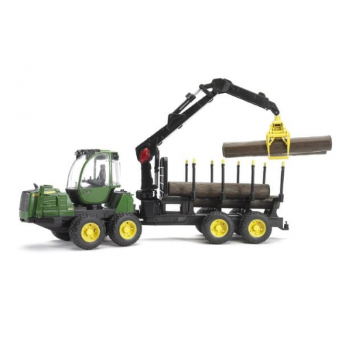 Bruder - John Deere 1210E - Rückzug mit 4 Baumstämmen und Holzgreifer