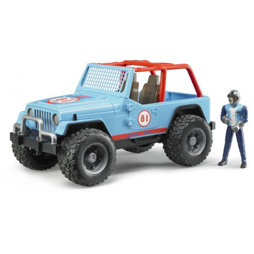 Bruder - Jeep Cross Country Racer blau mit Rennfahrer