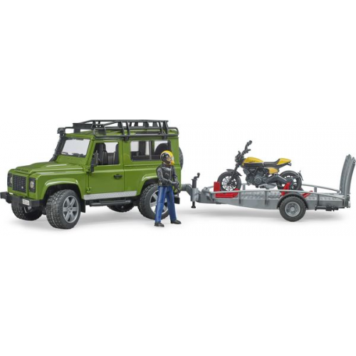 Bruder 02589 Land Rover Defender mit Anhänger