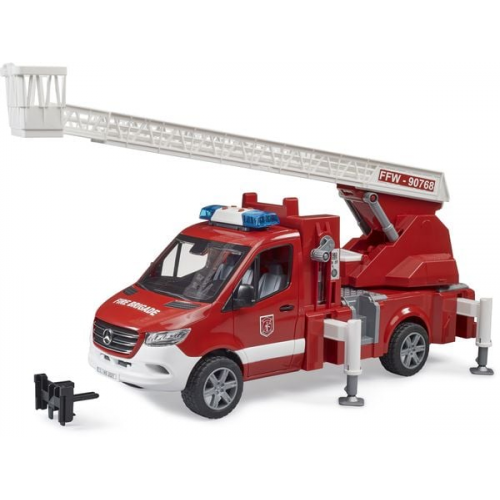 Bruder - MB Sprinter Feuerwehr mit Drehleiter, Pumpe und Light & Sound Modul