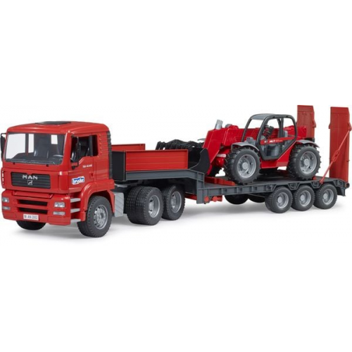 Bruder - MAN TGA Tieflader mit Manitou Teleskoplader MLT 633