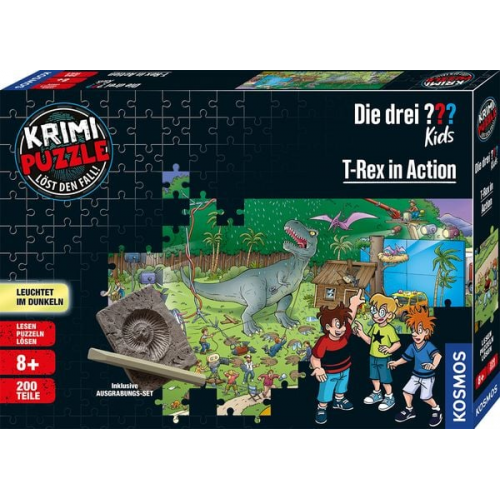 KOSMOS - Krimi-Puzzle - Die Drei ??? Kids: T-Rex in Action, 200 Teile