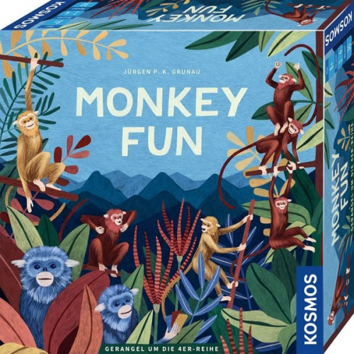 KOSMOS 683740 - Monkey Fun, Gerangel um die 4er-Reihe, Familienspiel