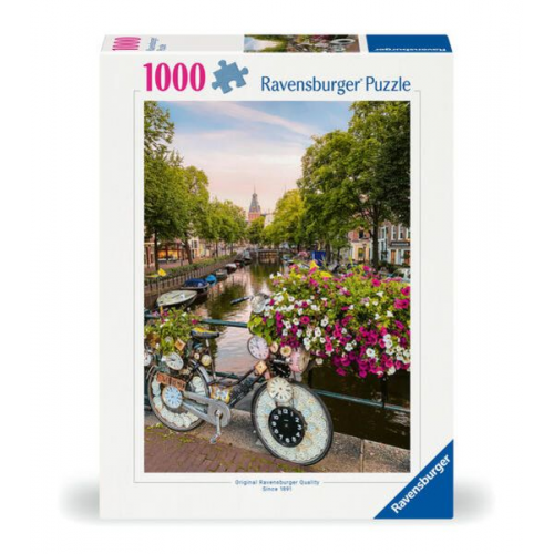 Ravensburger 12000780 - Fahrrad und Blumen in Amsterdam