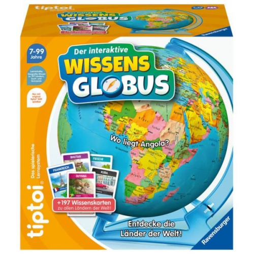 Ravensburger 00107 - tiptoi® Der interaktive Wissens-Globus, Lern-Globus