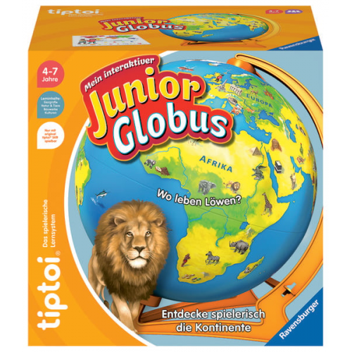 Ravensburger 00115 - tiptoi® Mein interaktiver Junior Globus, Lernspiel