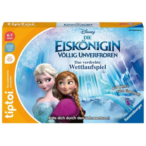 Ravensburger 00116 - tiptoi® Disney Die Eiskönigin - Völlig Unverfroren: Das verdrehte Wettlaufspiel, Quiz-Spiel