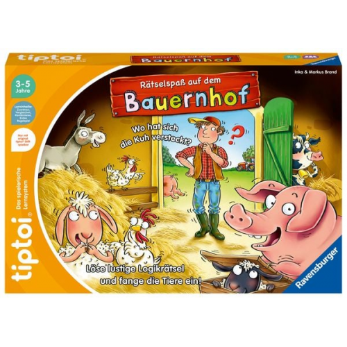 Ravensburger 00125 - tiptoi® Rätselspaß auf dem Bauernhof, Lernspiel