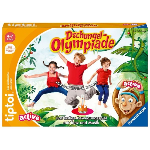 Ravensburger 00129 - tiptoi® active, Dschungel-Olympiade, Bewegungsspiel, Lernspiel