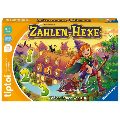 Ravensburger 00132 - tiptoi® Zahlen-Hexe, Zählen lernen von 1-10, Lernspiel