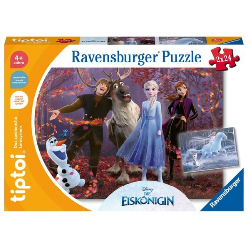 Ravensburger 00134 - tiptoi® Puzzle für kleine Entdecker: Disney Die Eiskönigin, 2x24 Teile