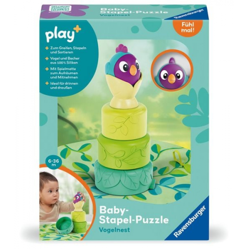 Ravensburger 4857 - play+ Baby-Stapel-Puzzle: Vogelnest