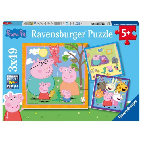 Puzzle Ravensburger Peppas Familie und Freunde 3 X 49 Teile