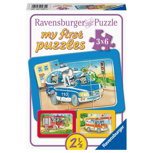 Puzzle Ravensburger MfP Tiere im Einsatz 3 X 6 Teile