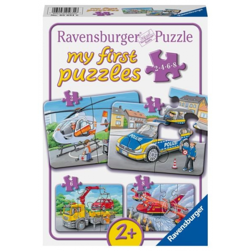 Puzzle Ravensburger MfP Meine Einsatzfahrzeuge 2, 4, 6, 8 Teile