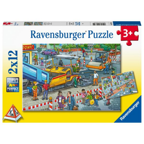 Puzzle Ravensburger Straßenbaustelle 2 X 12 Teile