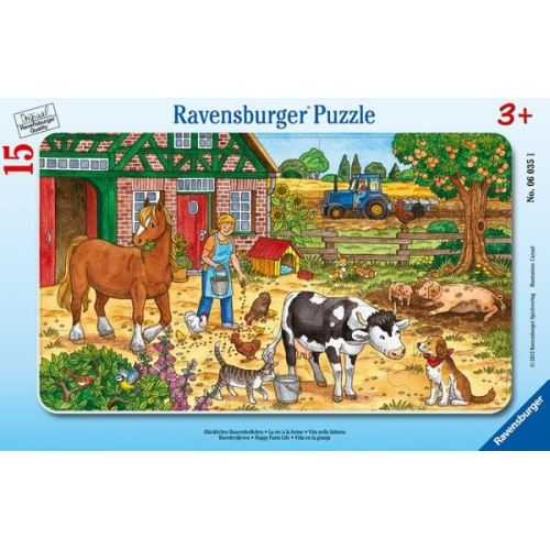 Rahmenpuzzle Ravensburger Glückliches Bauernhofleben 15 Teile