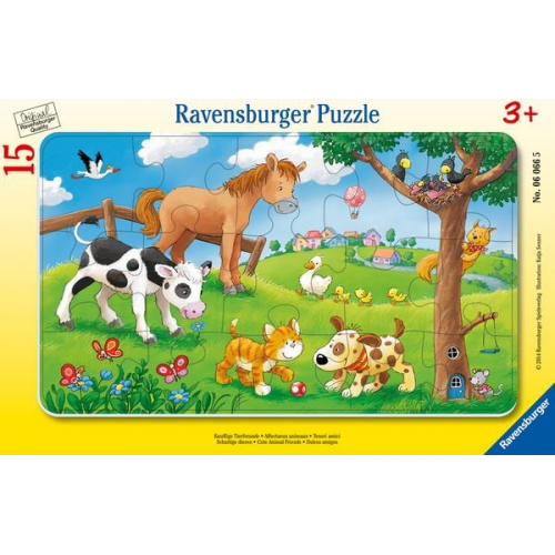 Rahmenpuzzle Ravensburger Knuffige Tierfreunde 15 Teile