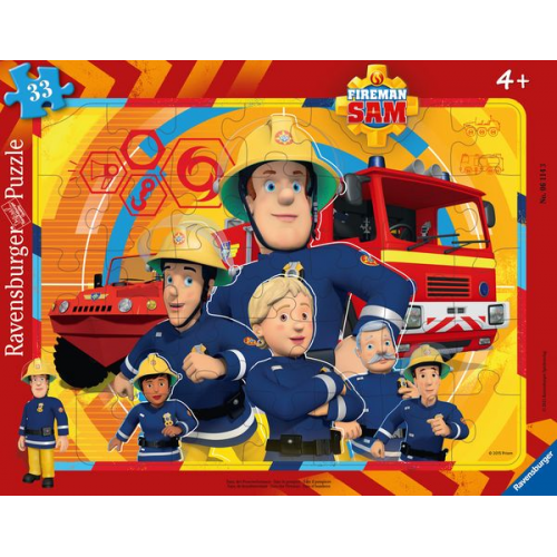 Rahmenpuzzle Ravensburger Sam, der Feuerwehrmann 33 Teile